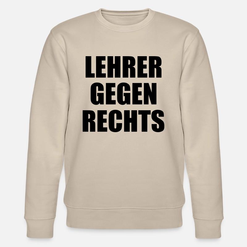 Lehrer gegen rechts - Stanley/Stella Unisex Bio-Sweatshirt CHANGER  - Beige