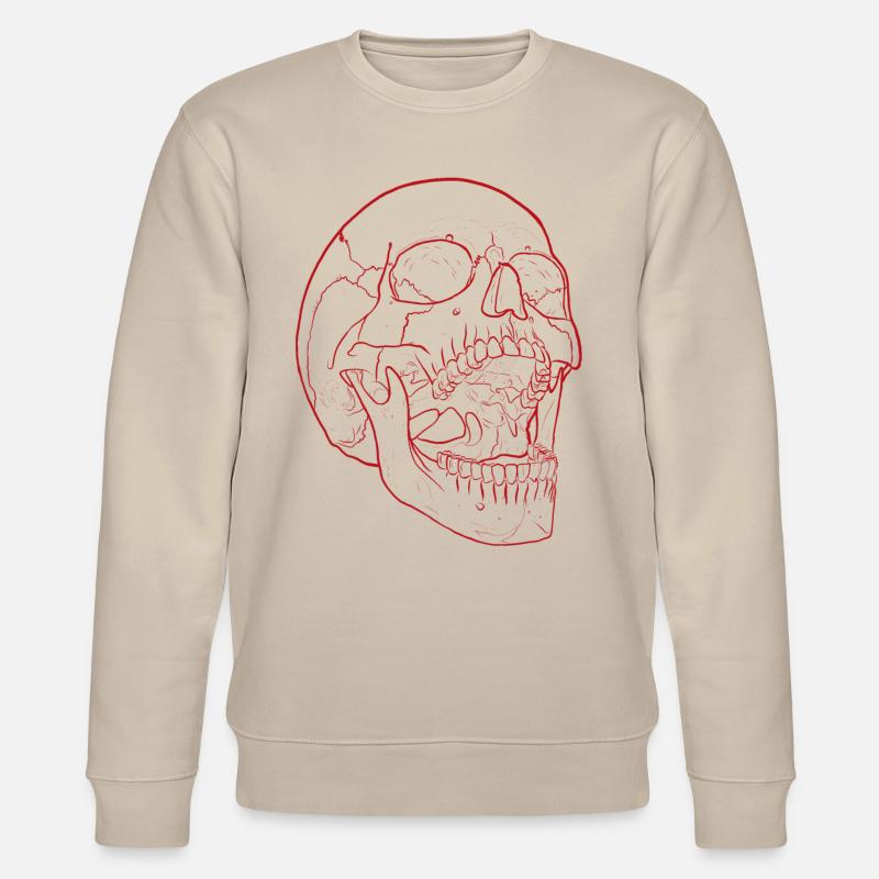 Silent Fall - Crâne en rouge - Sweat bio CHANGER Stanley/Stella Unisexe - beige