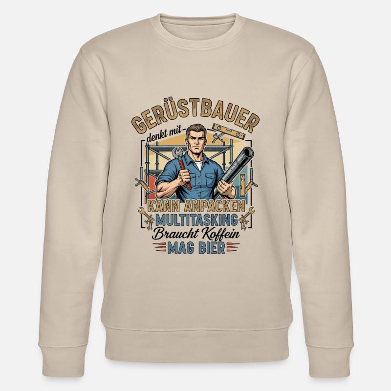 Der Gerüstbauer - Stanley/Stella Unisex Bio-Sweatshirt CHANGER  - Beige