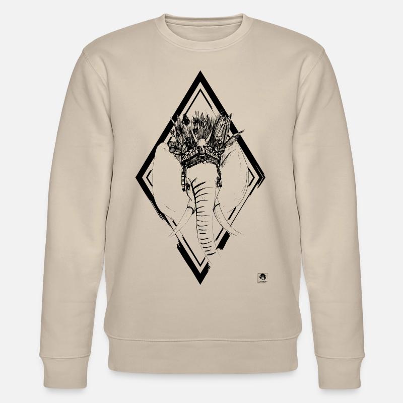 Éléphant - Sweat bio CHANGER Stanley/Stella Unisexe - beige
