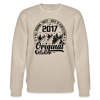 2017 octobre Original : 7 Ans cadeau Anniversaire - Sweat bio CHANGER Stanley/Stella Unisexe - beige - Devant - Nik (191cm) & Marisol (170cm)