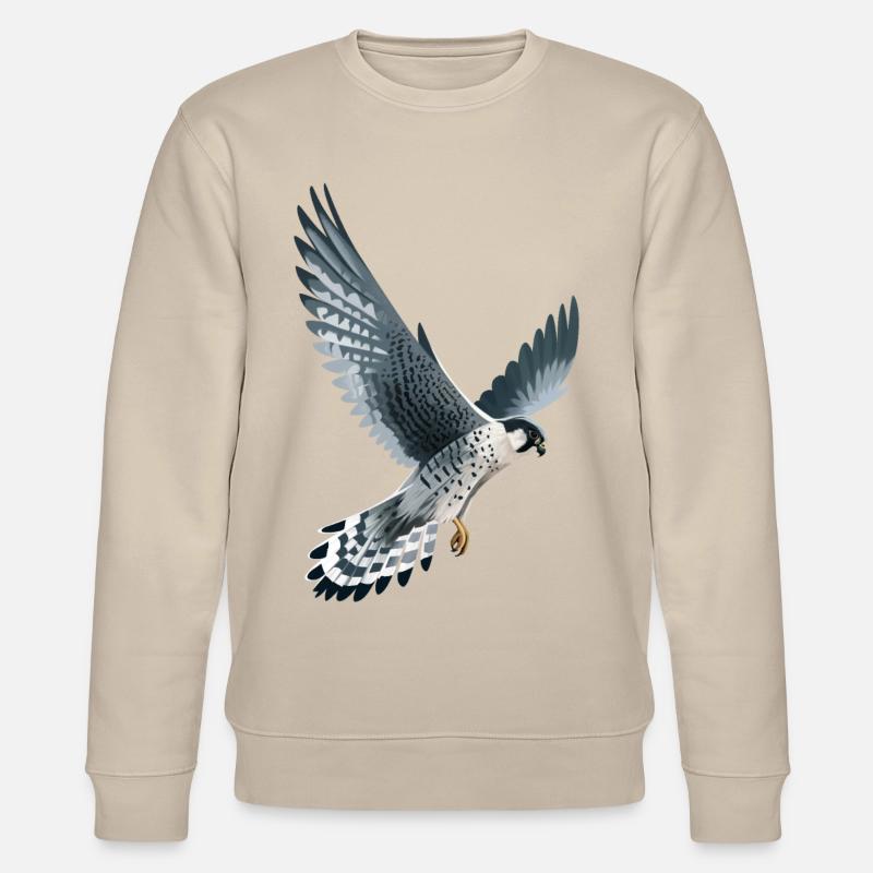 Wanderfalke im Flug - Stanley/Stella Unisex Bio-Sweatshirt CHANGER  - Beige