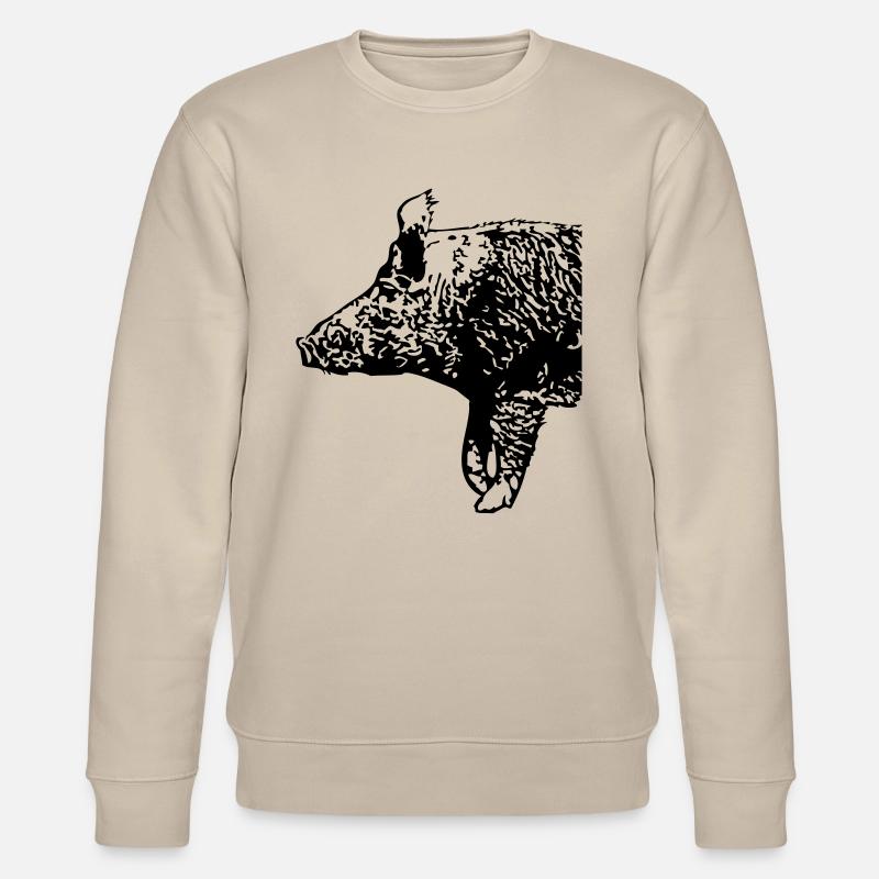 Wild Boar - Wildschwein - Stanley/Stella Unisex Bio-Sweatshirt CHANGER  - Beige