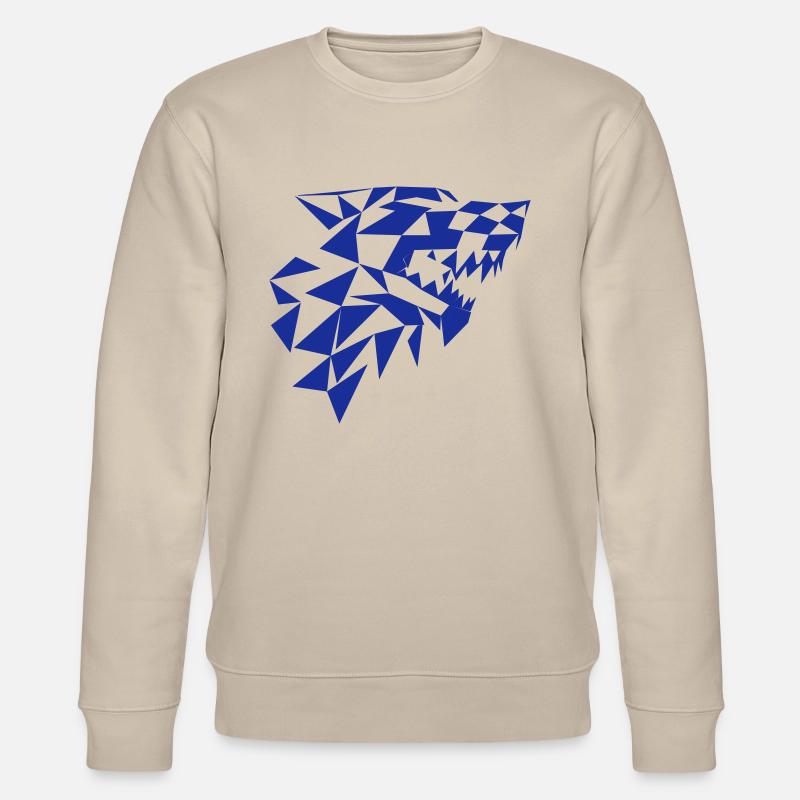 Wolf Dreiecke - Stanley/Stella Unisex Bio-Sweatshirt CHANGER  - Beige