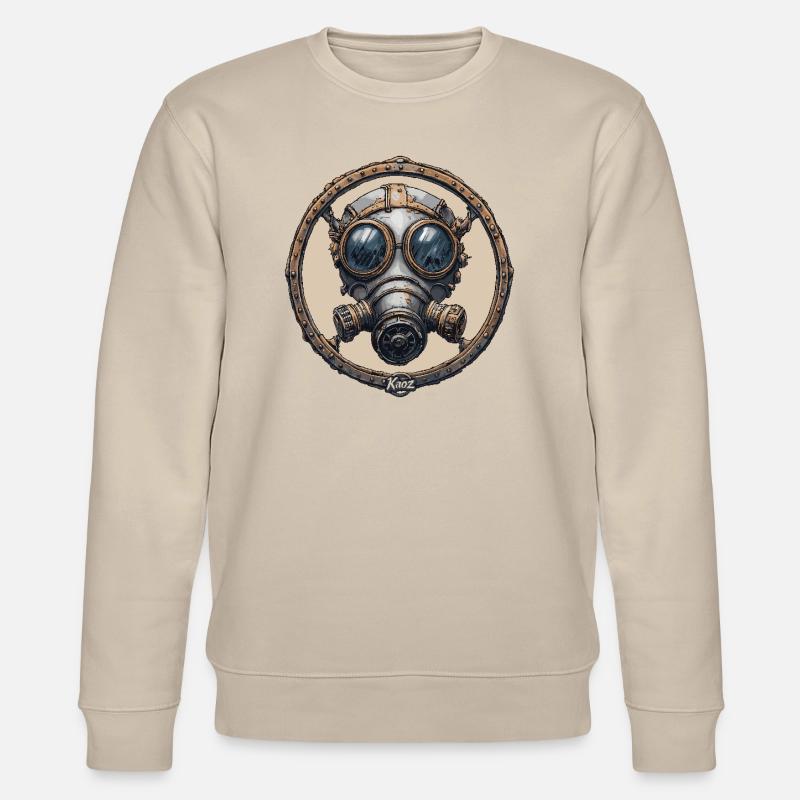 Steampunk-Maske - Stanley/Stella Unisex Bio-Sweatshirt CHANGER  - Beige