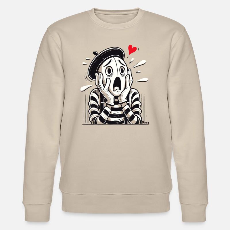 Dramatischer Pantomime – Liebe oder Verzweiflung? - Stanley/Stella Unisex Bio-Sweatshirt CHANGER  - Beige