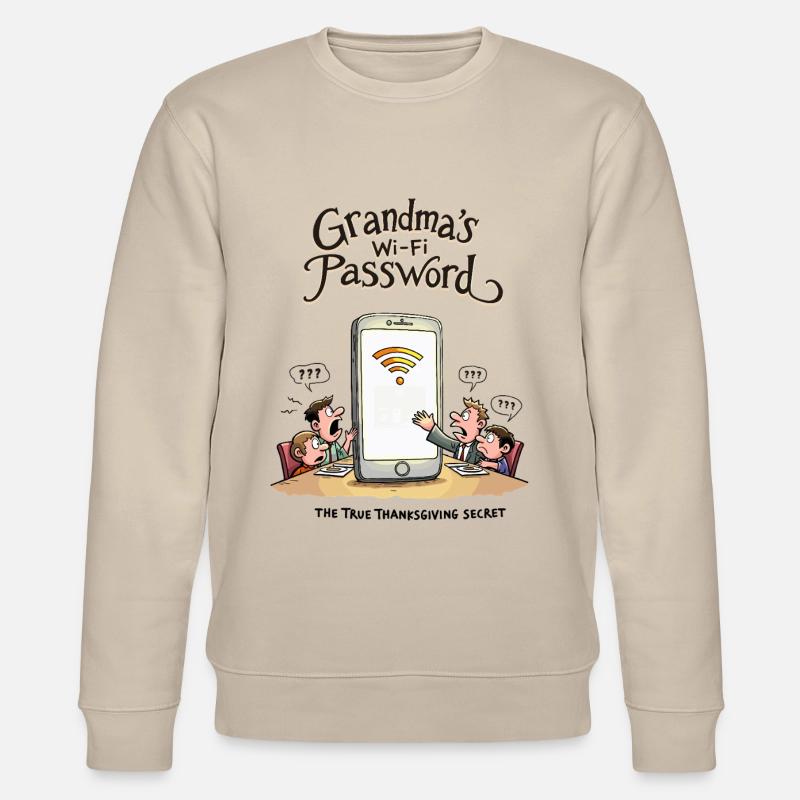 Omas WLAN-Passwort - Stanley/Stella Unisex Bio-Sweatshirt CHANGER  - Beige