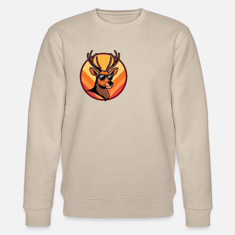Deer Comic Cool Summer - Stanley/Stella CHANGER Unisex Organic Sweatshirt - beige