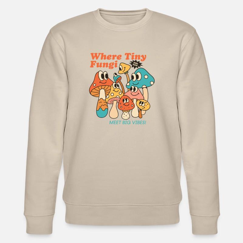 Retro-Pilztruppe - Stanley/Stella Unisex Bio-Sweatshirt CHANGER  - Beige