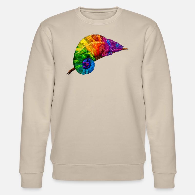 Regenbogenchamaeleon - Stanley/Stella Unisex Bio-Sweatshirt CHANGER  - Beige
