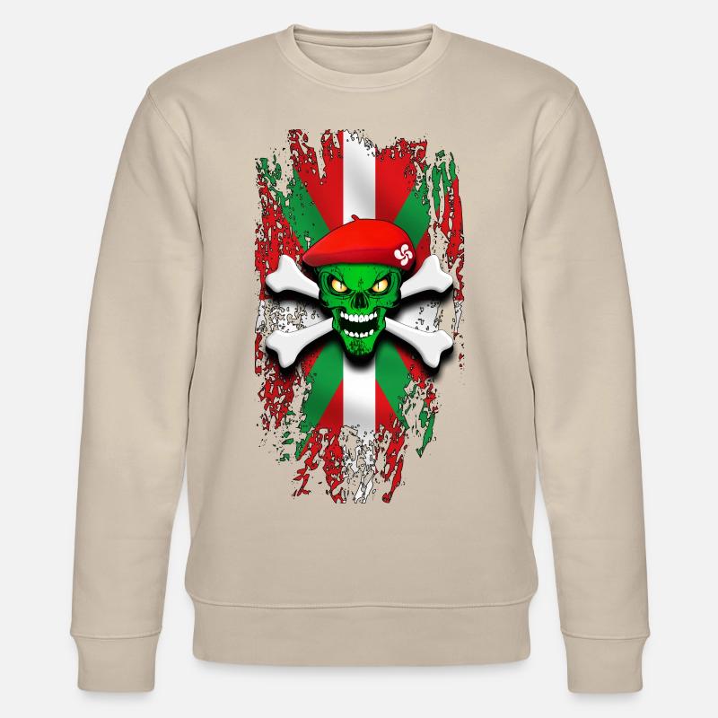 basque skull 02 - Sweat bio CHANGER Stanley/Stella Unisexe - beige
