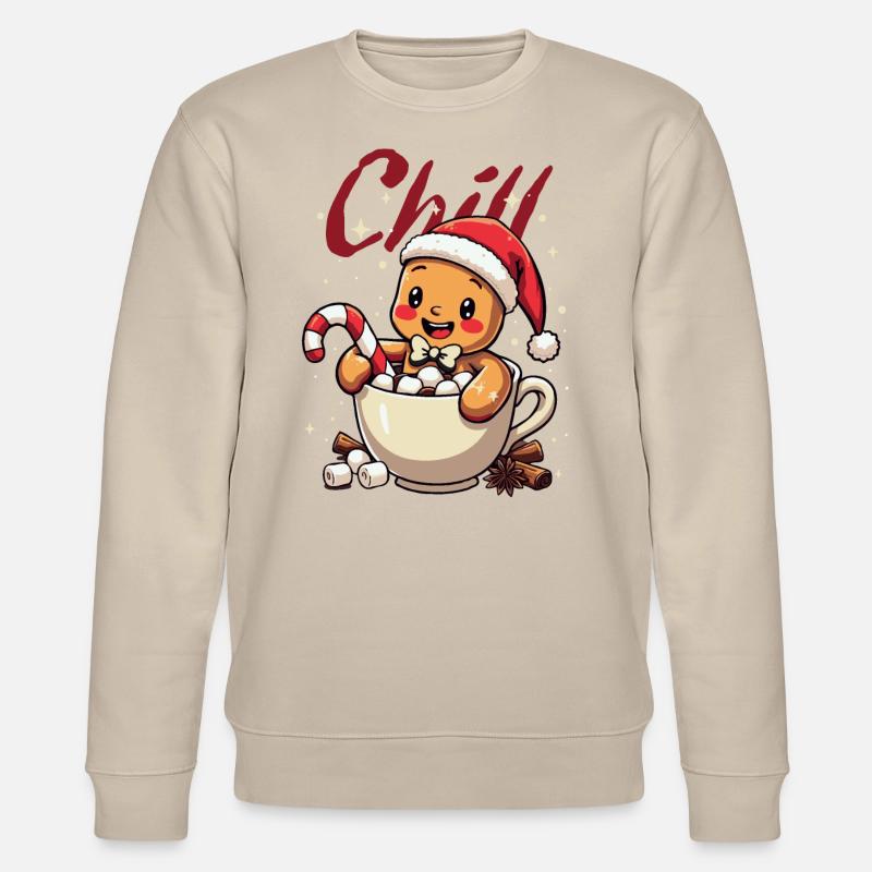 Lebkuchenmännchen - Stanley/Stella Unisex Bio-Sweatshirt CHANGER  - Beige