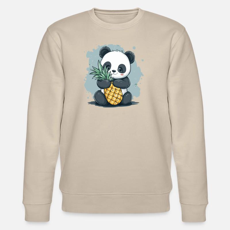 Panda et ananas - Sweat bio CHANGER Stanley/Stella Unisexe - beige