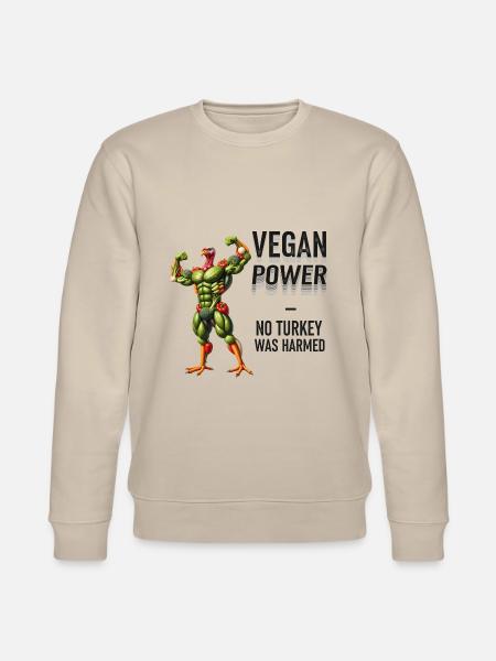 Vegan Power Turkey - Stanley/Stella CHANGER Unisex Organic Sweatshirt - beige
