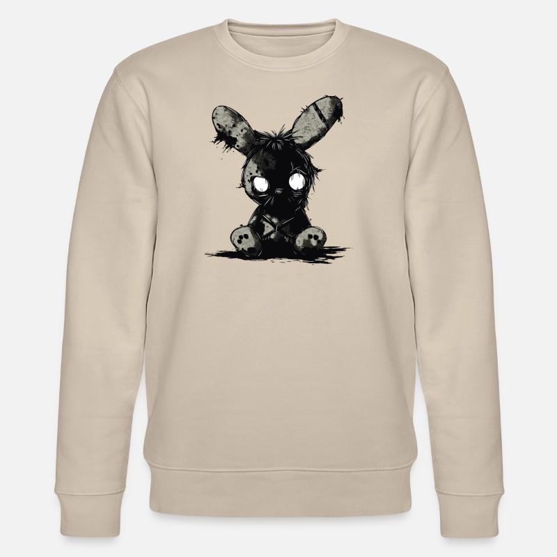 Mignon lapin effrayant - Sweat bio CHANGER Stanley/Stella Unisexe - beige