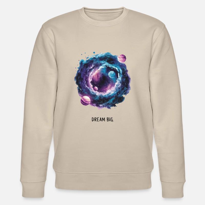 Galactic Dreams Think Big - Stanley/Stella CHANGER Unisex Organic Sweatshirt - beige