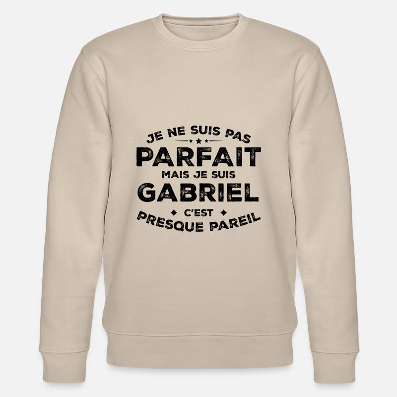 Gabriel Ein Vorname, eine Haltung Gabriel Humor - Stanley/Stella Unisex Bio-Sweatshirt CHANGER  - Beige
