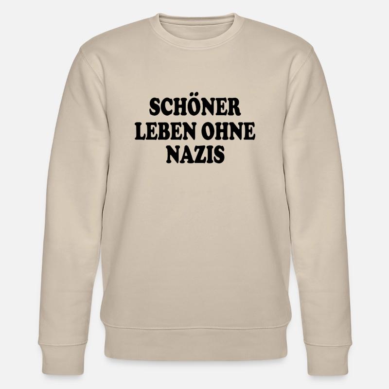 schöne leben ohne nazis - Stanley/Stella Unisex Bio-Sweatshirt CHANGER  - Beige