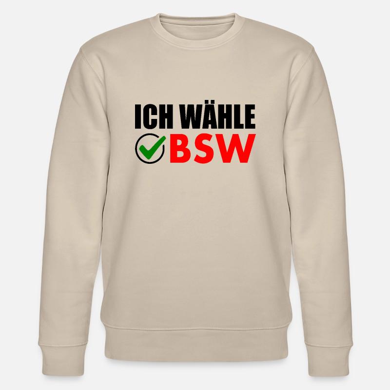 ich wähle bsw - Stanley/Stella Unisex Bio-Sweatshirt CHANGER  - Beige