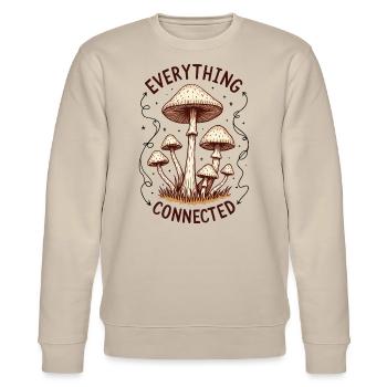 Everything Connected - Stanley/Stella Unisex Bio-Sweatshirt CHANGER  - Beige - Vorne - Nik (191cm) & Marisol (170cm)