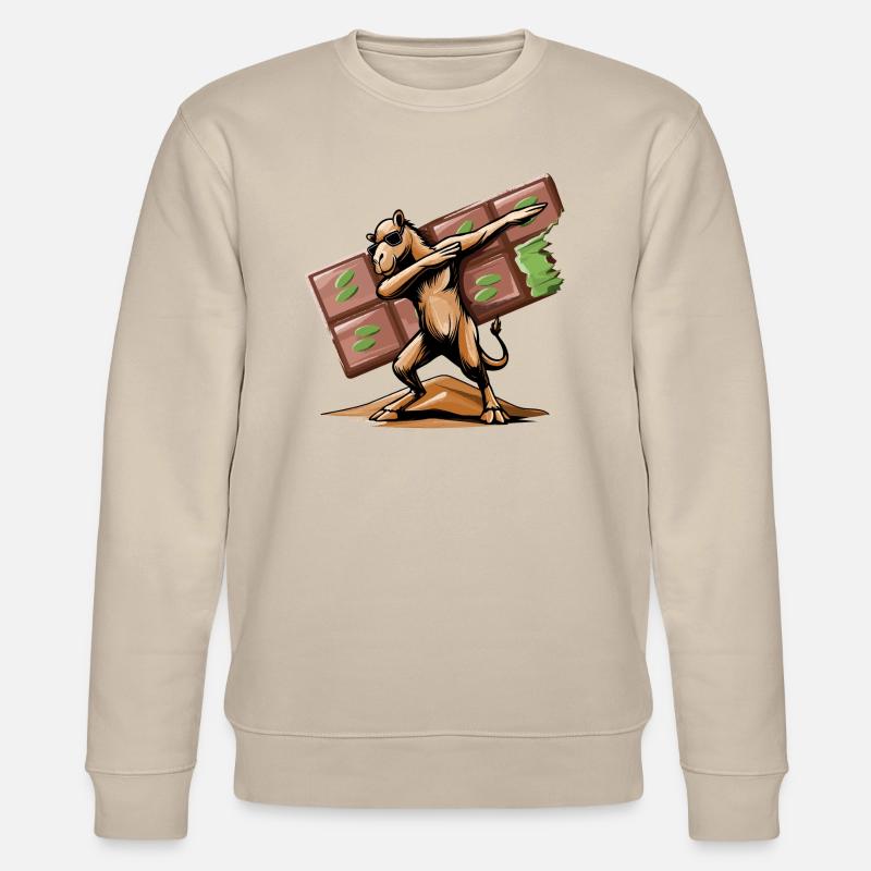 Dabbing Dromedar und Dubai-Vibes - Stanley/Stella Unisex Bio-Sweatshirt CHANGER - Beige