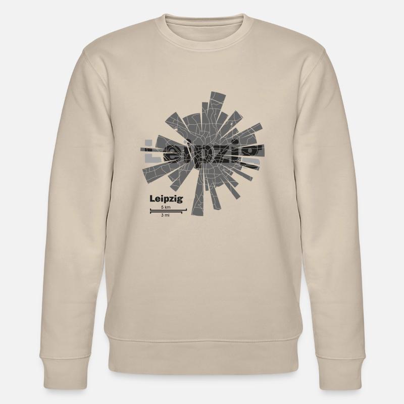 Leipzig plan - Sweat bio CHANGER Stanley/Stella Unisexe - beige