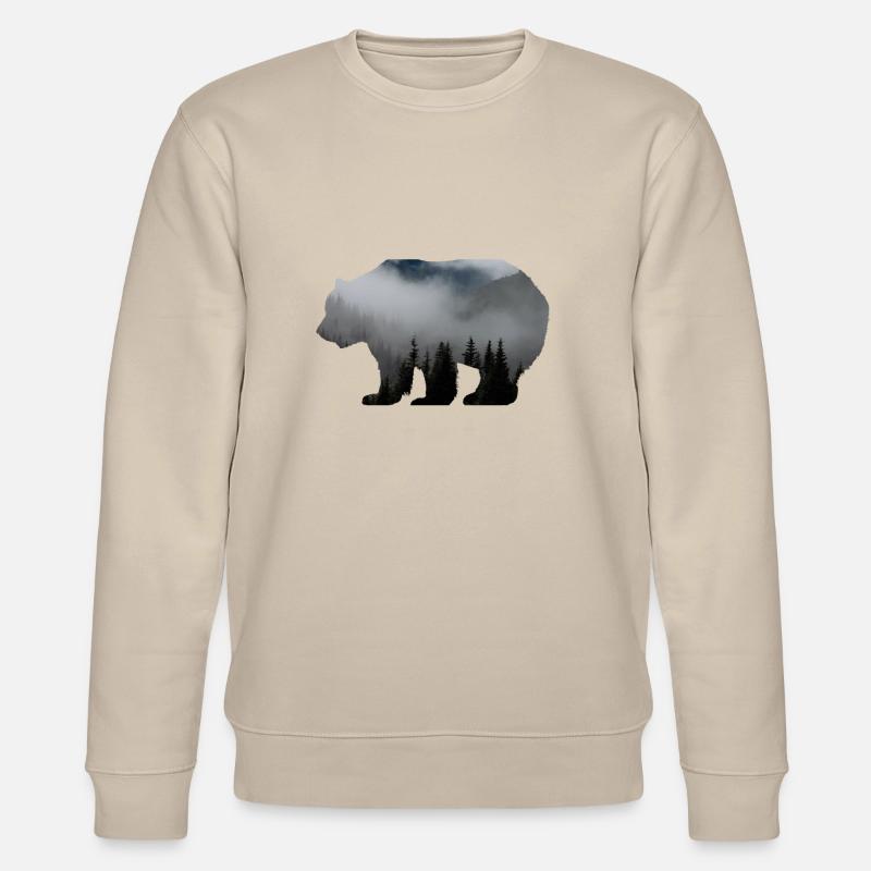Waldbewohner / Natur Bär Wald Baum - Stanley/Stella Unisex Bio-Sweatshirt CHANGER  - Beige