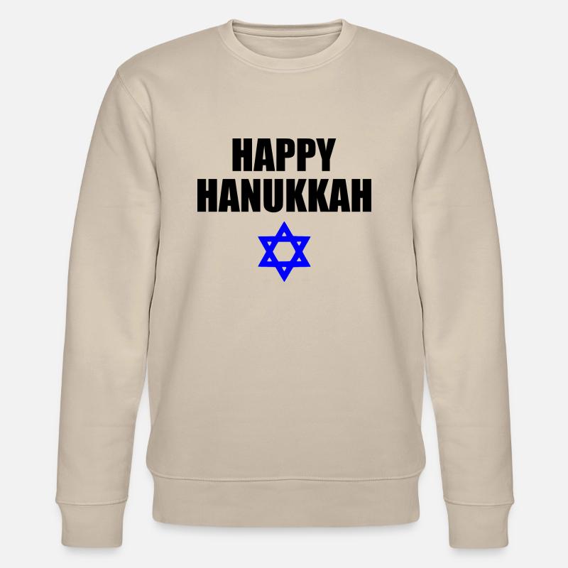 HAPPY HANUKKAH - Stanley/Stella Unisex Bio-Sweatshirt CHANGER  - Beige