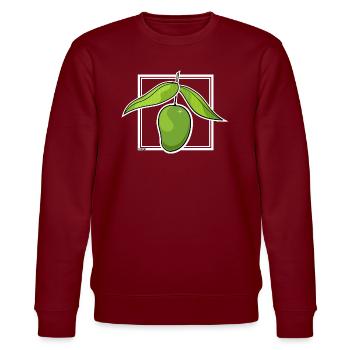 Mangue fraîche fruitée aux feuilles vertes - Sweat bio CHANGER Stanley/Stella Unisexe - bordeaux - Devant - Nik (191cm) & Marisol (170cm)