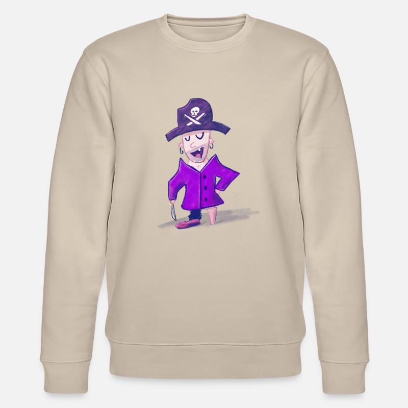 Barthy the Pirate - Stanley/Stella Unisex Bio-Sweatshirt CHANGER  - Beige