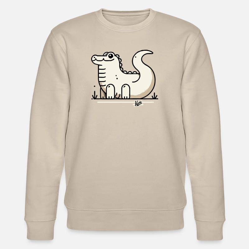 Lustiger Krokodil-Freund - Stanley/Stella Unisex Bio-Sweatshirt CHANGER  - Beige