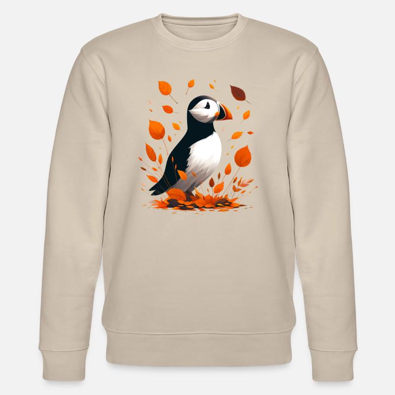 Papageitaucher im Herbst - Stanley/Stella Unisex Bio-Sweatshirt CHANGER  - Beige