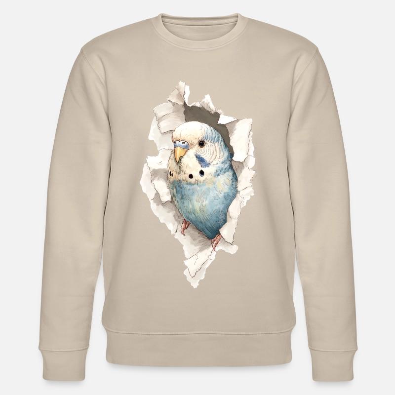 Budgerigar - Stanley/Stella CHANGER Unisex Organic Sweatshirt - beige