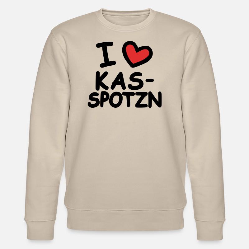 I Love Kasspotzn - Stanley/Stella Unisex Bio-Sweatshirt CHANGER  - Beige