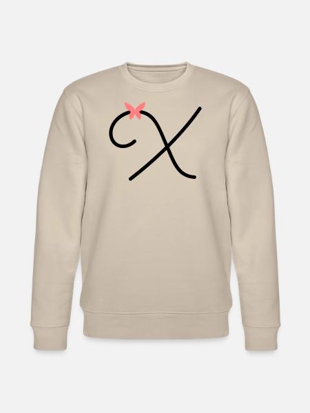 Buchstabe X Schmetterlingsbuchstabe - Stanley/Stella Unisex Bio-Sweatshirt CHANGER - Beige