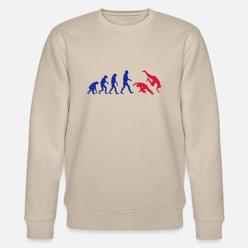 Capoeira Evolution logo - Stanley/Stella CHANGER Unisex Organic Sweatshirt - beige