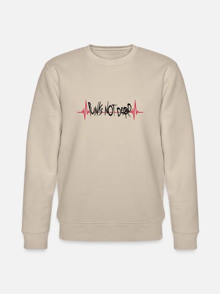 punks not dead quote - Stanley/Stella CHANGER Unisex Organic Sweatshirt - beige