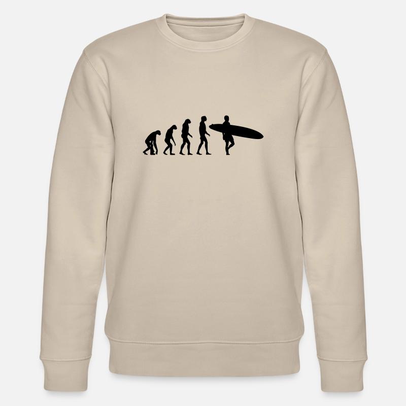 surfer evolution - Stanley/Stella CHANGER Unisex Organic Sweatshirt - beige