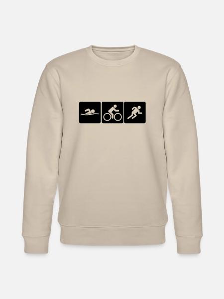 Course de vélo de triathlon - Sweat bio CHANGER Stanley/Stella Unisexe - beige