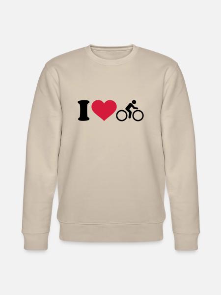 I love Cycling - Stanley/Stella CHANGER Unisex Organic Sweatshirt - beige