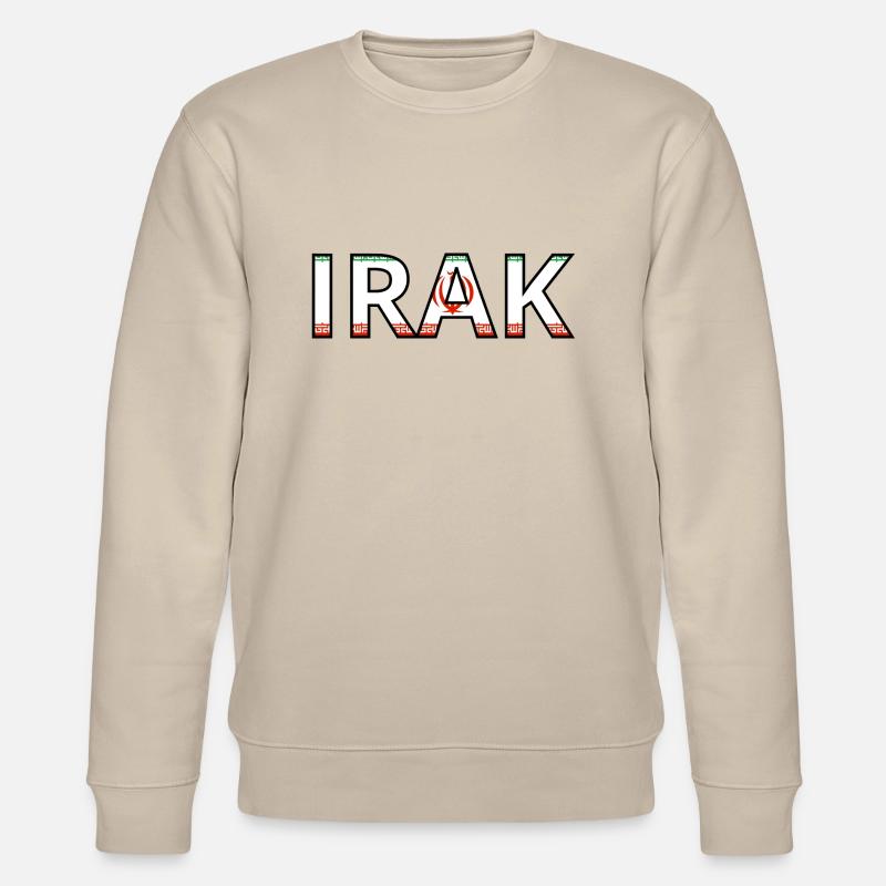 Flagge des Irak - Stanley/Stella Unisex Bio-Sweatshirt CHANGER  - Beige
