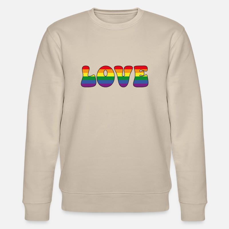 Rainbow Love - Stanley/Stella Unisex Bio-Sweatshirt CHANGER  - Beige