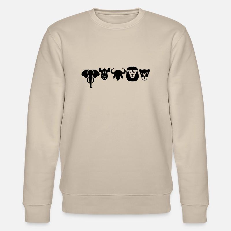 Afrika Tiere Big Five - Stanley/Stella Unisex Bio-Sweatshirt CHANGER - Beige
