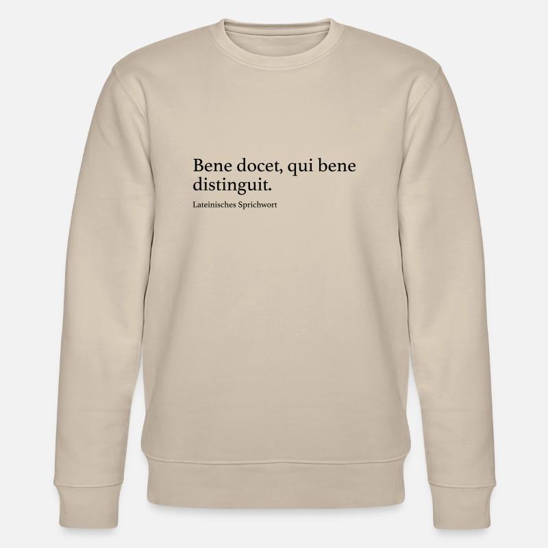 Bene docet, qui bene distinguit. - Stanley/Stella Unisex Bio-Sweatshirt CHANGER  - Beige