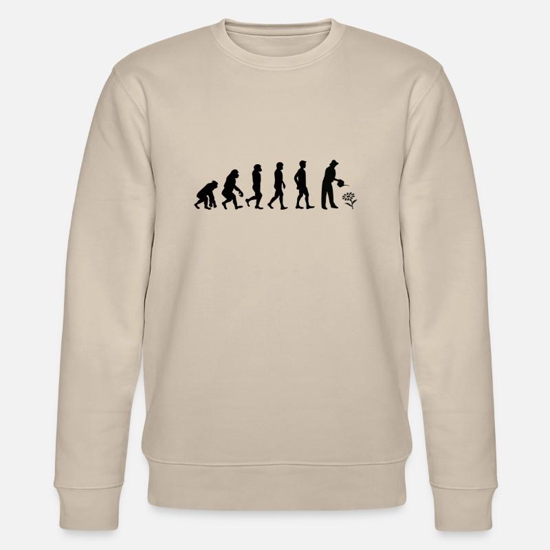 Evolution Gärtner schwarz - Stanley/Stella Unisex Bio-Sweatshirt CHANGER  - Beige