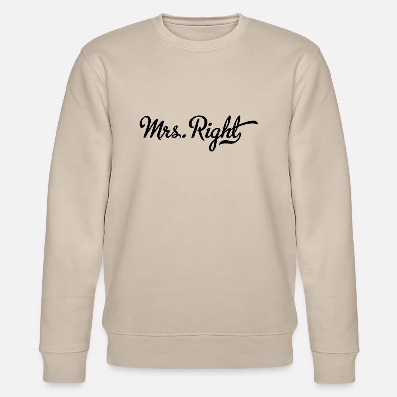 Mrs. Right - Stanley/Stella Unisex Bio-Sweatshirt CHANGER  - Beige