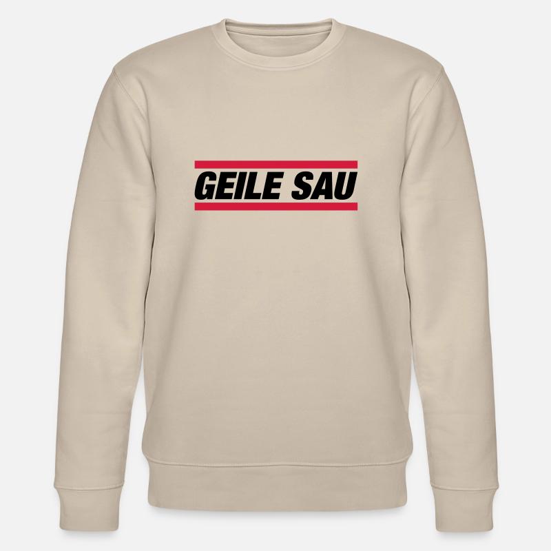 geile_sau_gr2 - Stanley/Stella Unisex Bio-Sweatshirt CHANGER  - Beige