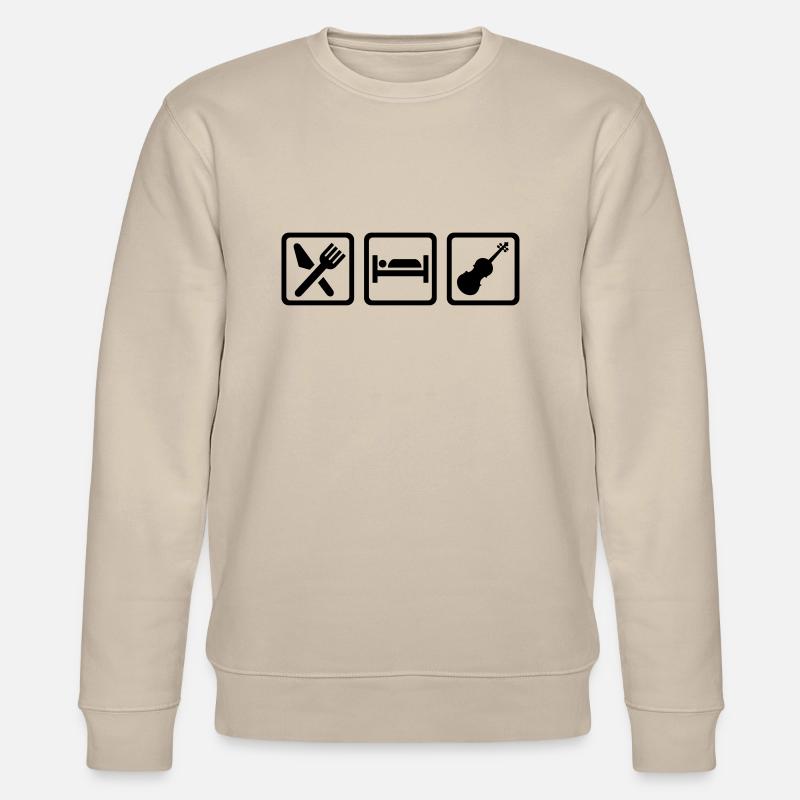 Eat Sleep Violon - Sweat bio CHANGER Stanley/Stella Unisexe - beige