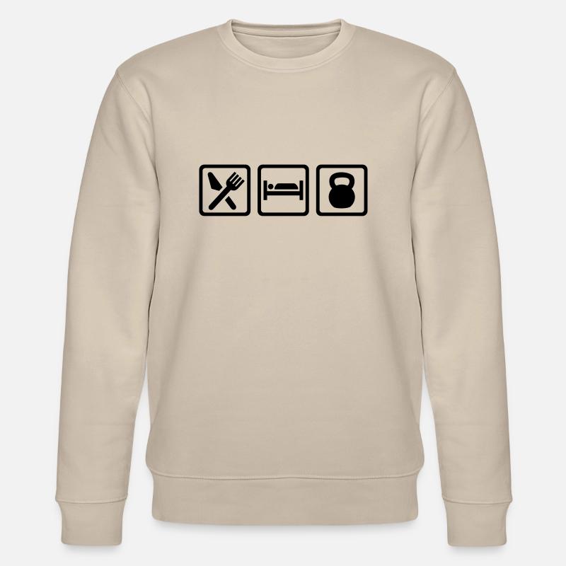 Eat Sleep Kettlebell - Sweat bio CHANGER Stanley/Stella Unisexe - beige