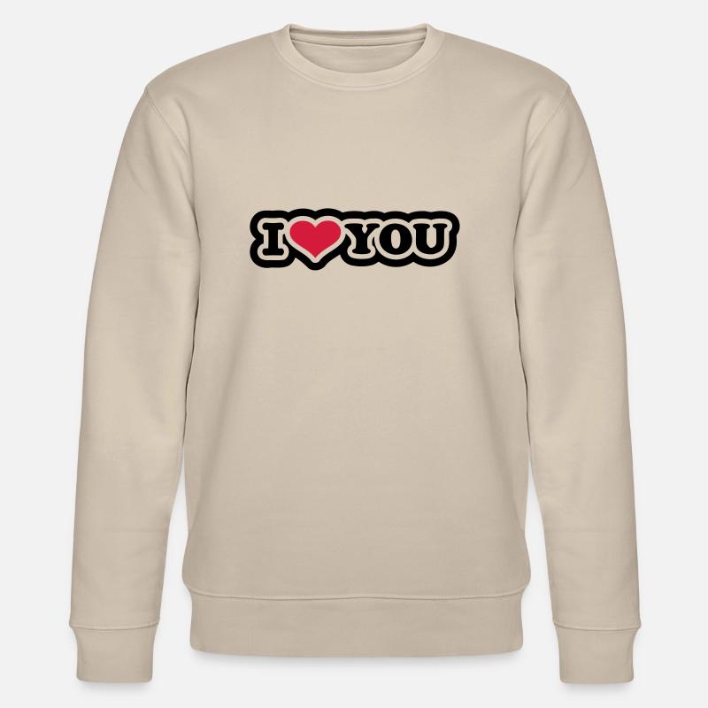 I love you - Stanley/Stella Unisex Bio-Sweatshirt CHANGER  - Beige